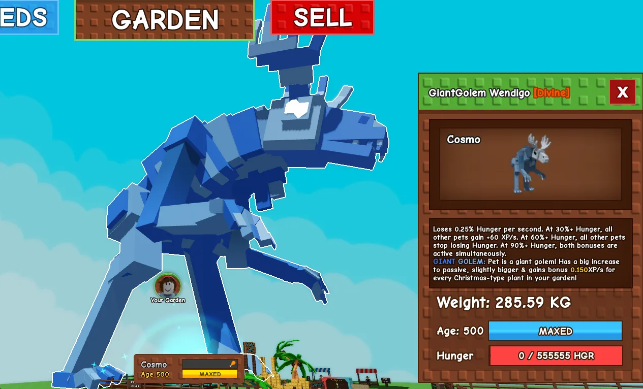 285.59kg GiantGolem Wendigo