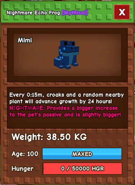 +38Kg Nightmare Echo Frog 15 sec cd — Account account