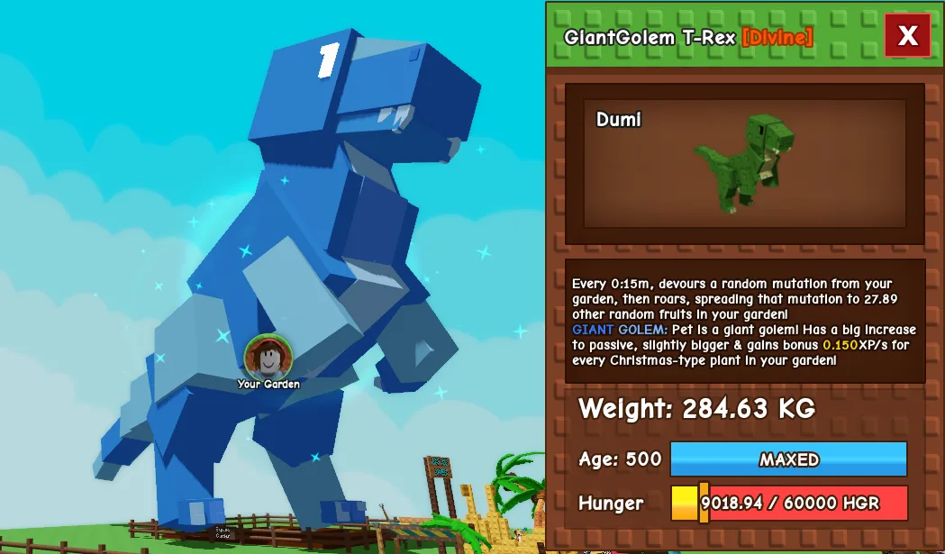 284.63kg GiantGolem T-Rex