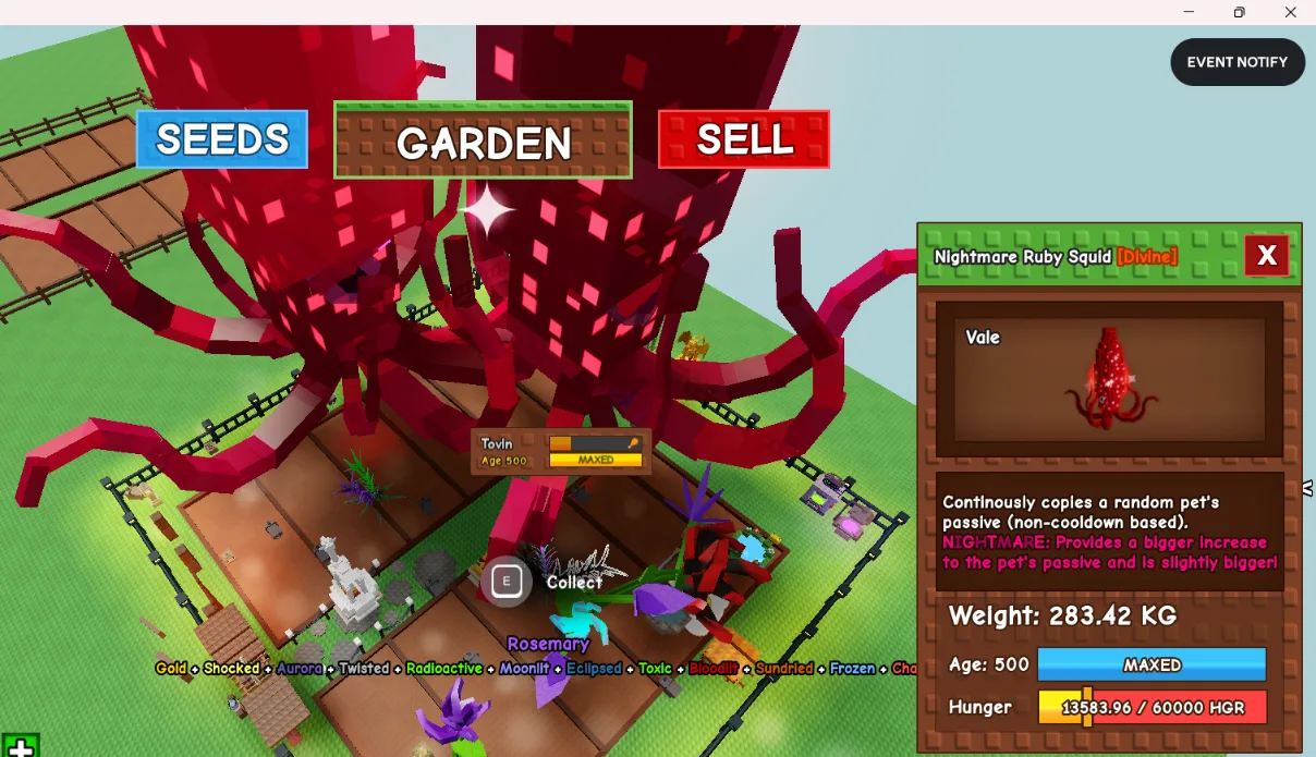 X2 Nightmare Ruby Squid 280kg+++ Divine // super handsome // Age 500 MAXED Duo // Passive Copy // INSANE Flex Bundle