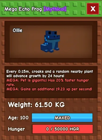 HUGE ECHO FROG NM / VENOM / EVER 60KG-61KG AGE 100