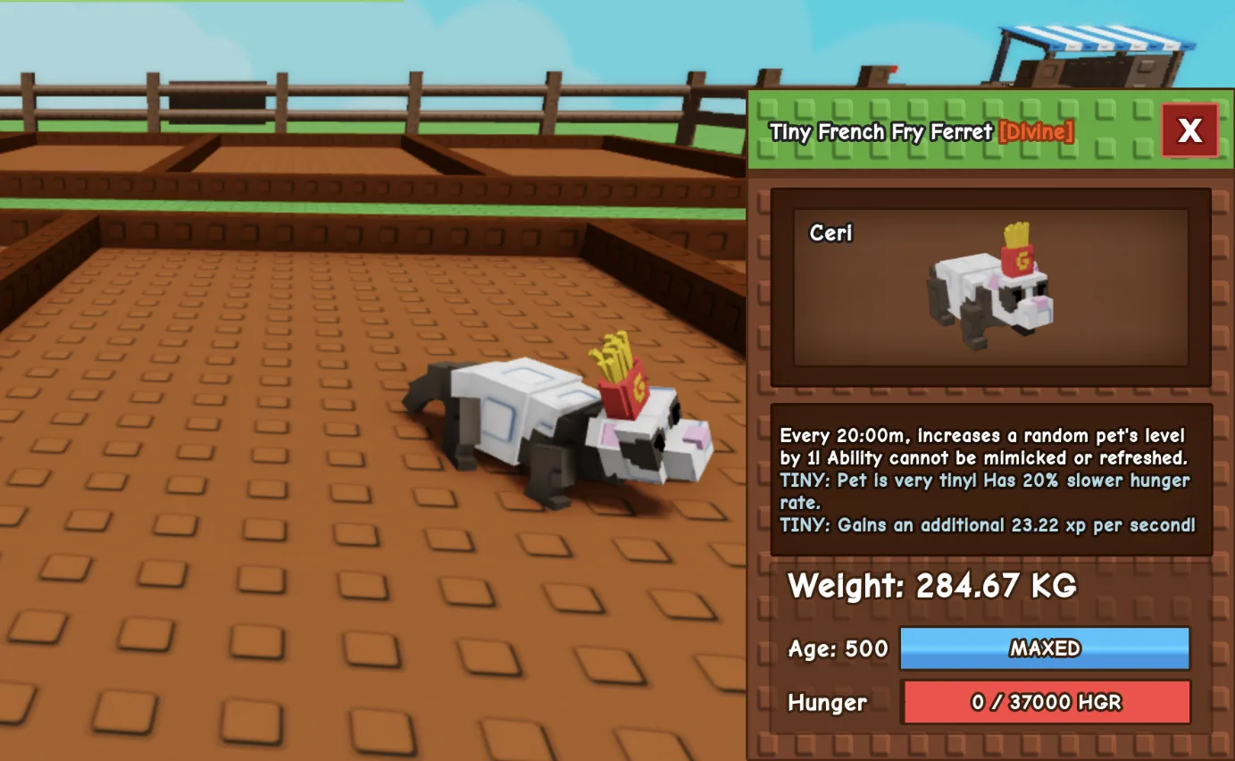 284.67kg Tiny French Fry Ferret