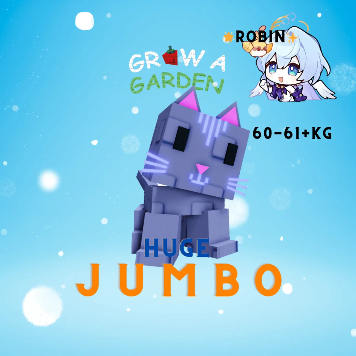 HUGE JUMBO Moon Cat - 60-61+KG - Grow a Garden — Account account