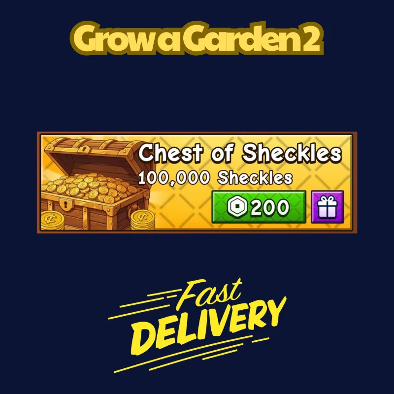 100.000 Sheckles 200Robux Grow a Garden 2 FastDeli FASTEST & CHEAPEST — Account account