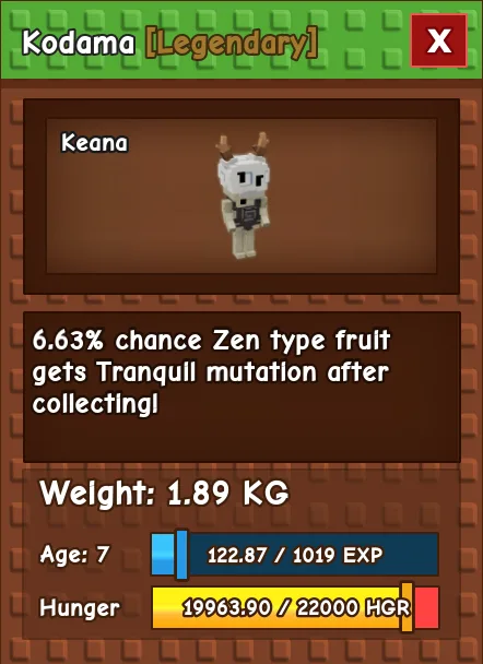 Kodama LEGENDARY Age 7 1.89KG