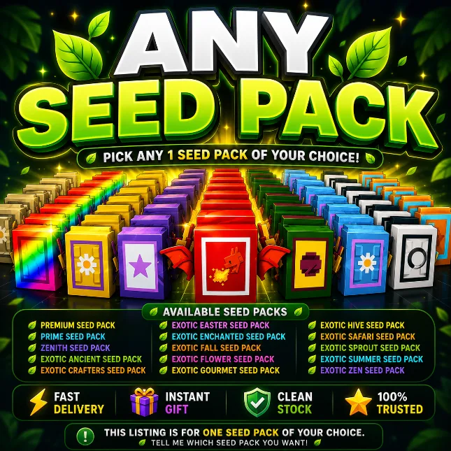 ANY 10x SEED PACK CHOOSE YOUR SEED PACK