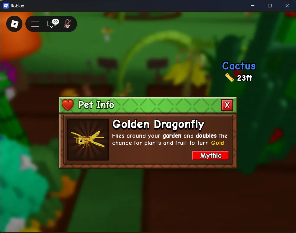 Golden Dragonfly (Mythic) — Account account