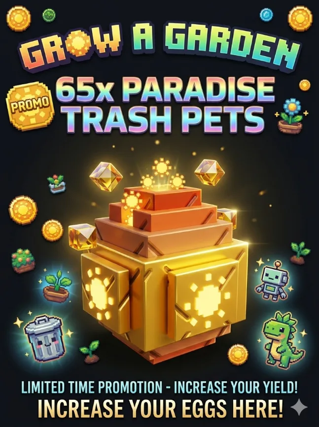 65x PARADISE TRASH PETS (PRE-ORDER) 10-15 MINS PROCESS! INCREASE YOUR PARADISE EGGS HERE!