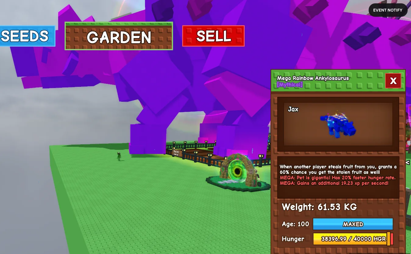 Titanic Huge Mega Rainbow Hatch Ankylosaurus 61Kg Age 100 RBH PET — Account account