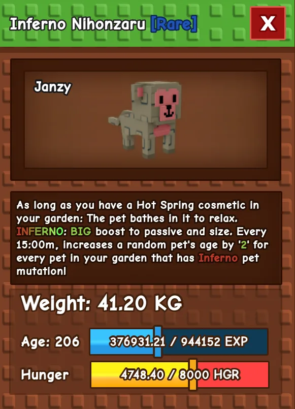 Inferno Nihonzaru Rare 41KG 206 AGE