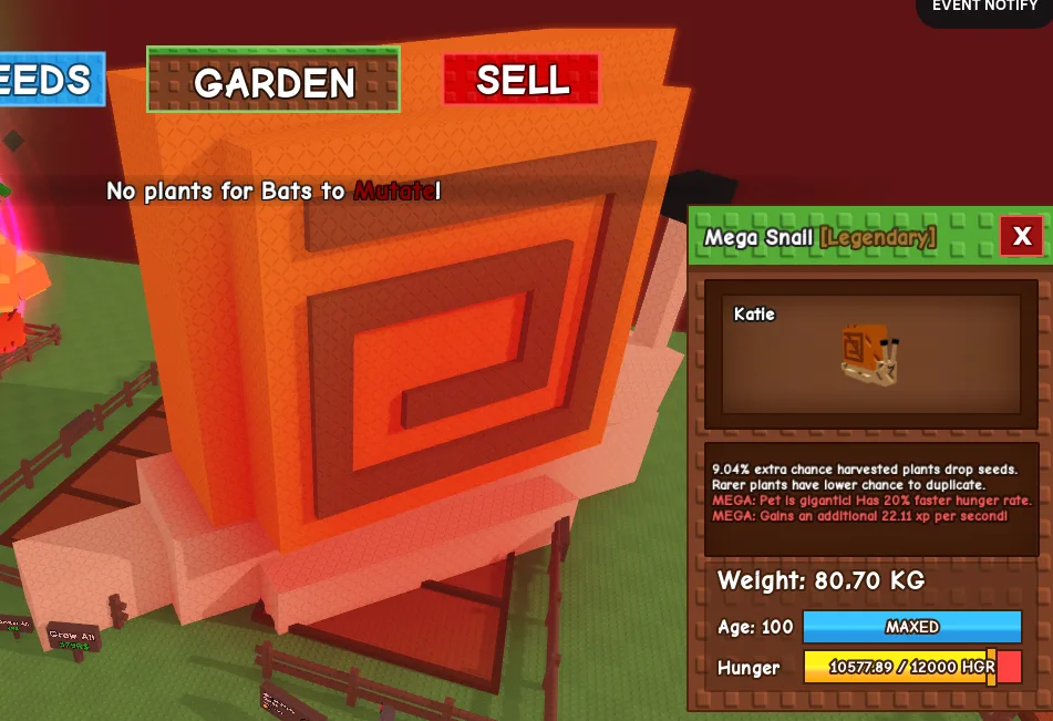 Titanic Huge Mega Snail 80Kg+ Age 100 Maxed Huge Visual