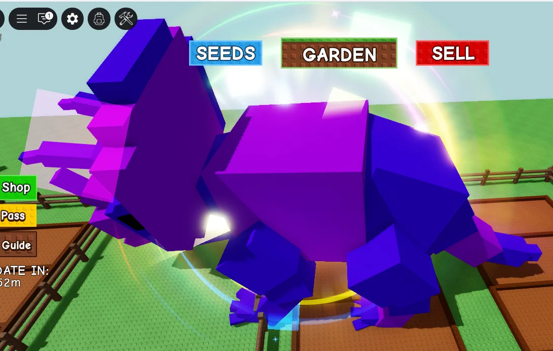 Titan Rainbow Godly Triceratops 104Kg+ Age 100 Maxed Huge Visual Giant — Account account