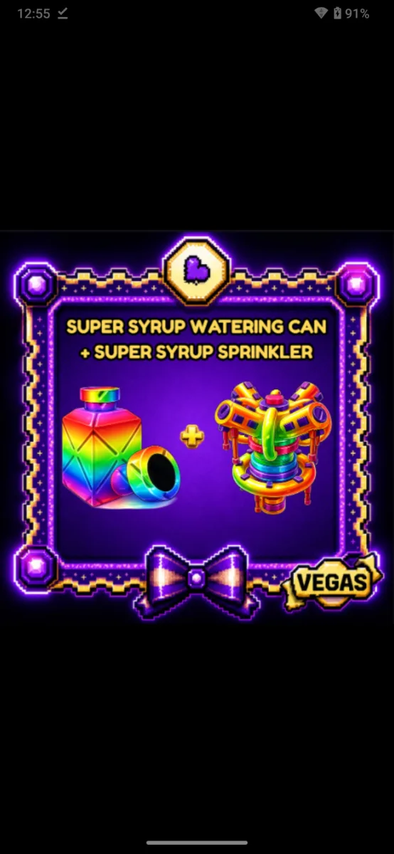 125x Super Syrup Watering Can + 125x Super Syrup Sprinkler (Fall Harvest World) Fast Delivery