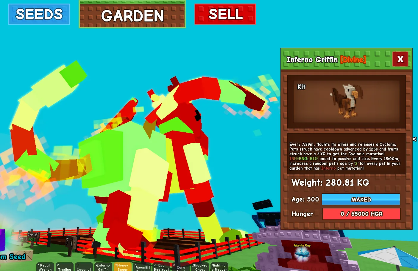 INFERNO GRIFFIN 280 KG++ MAX AGE LEVEL 500 HUGE TITANIC