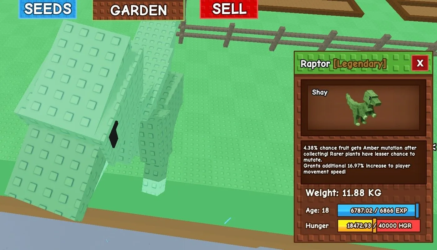 HUGE/GIANT/TITAN RAPTOR AGE 18 KG 12 - GROW A GARDEN ROBLOX - CHEAP AND FAST DELIVERY — Account account