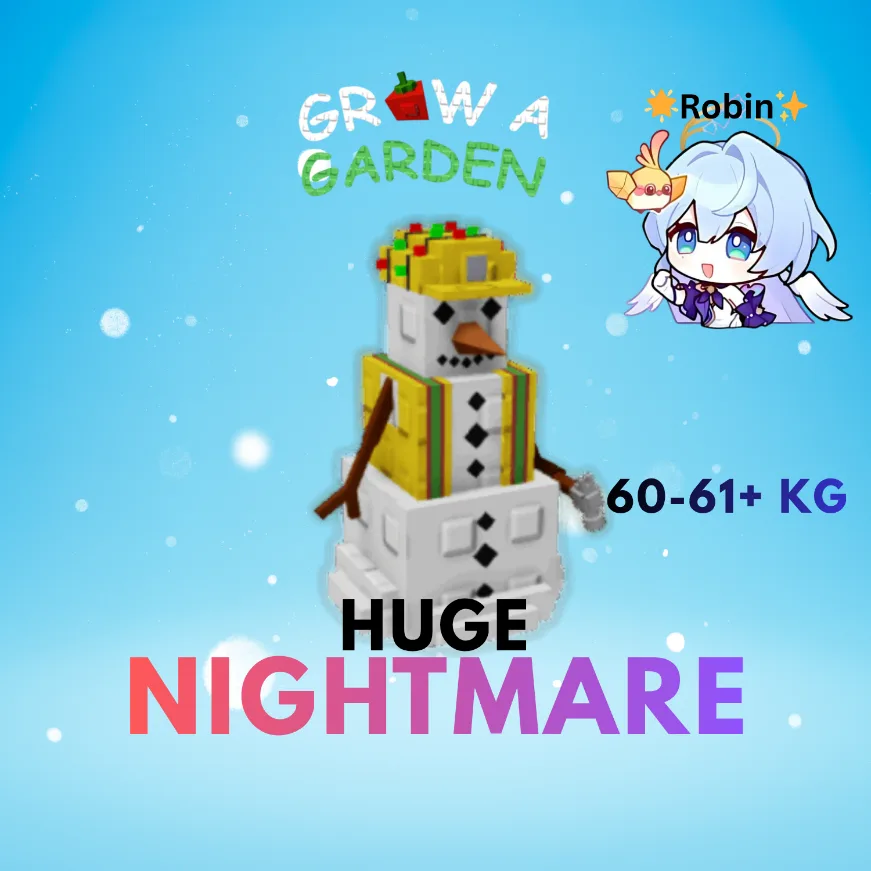 HUGE GIANT Nightmare Snowman Builder - 60-61+KG - Snowman Cosmetics - Grow a Garden — Account account