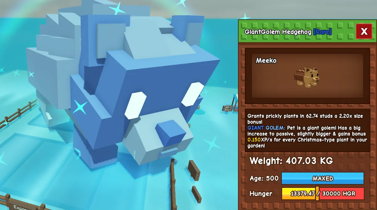 407.03kg Titanic GiantGolem Hedgehog