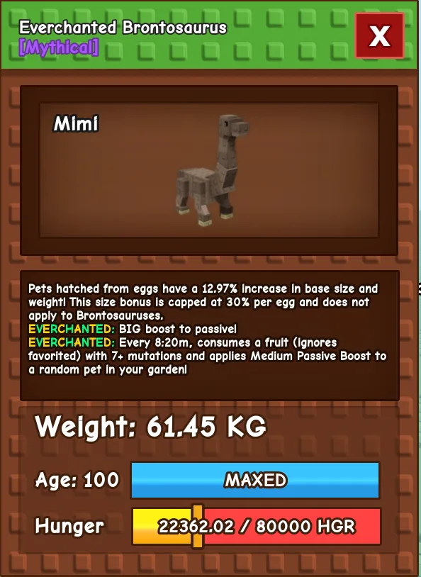 HUGE Everchanted Brontosaurus 61.45KG Age 100 Fast Delivery l — Account account