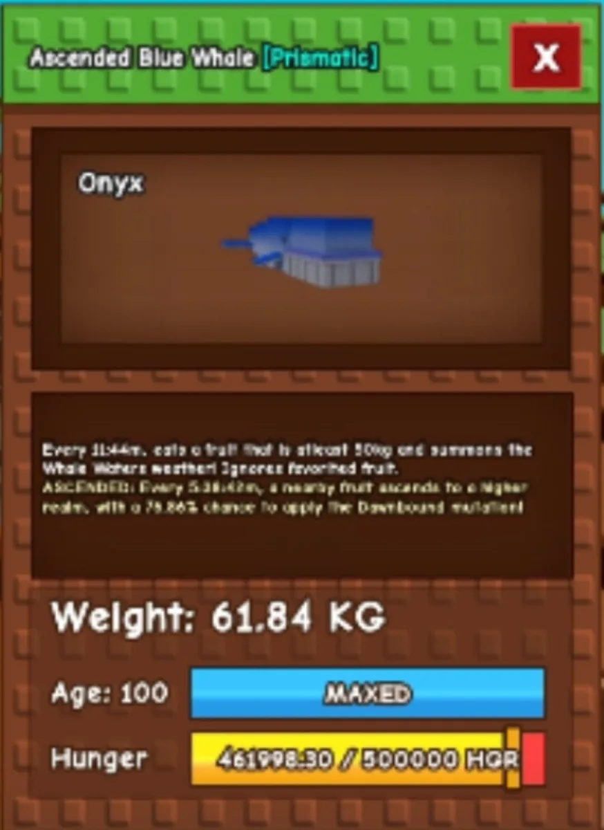 BLUE WHALE HUGE 60-61KG PRISMATIC — Account account
