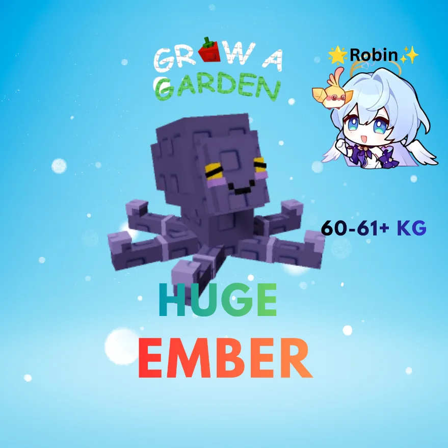 HUGE Ember Mimic Octopus - 60-61+KG - Grow a Garden - 15sCD with Small Toy — Account account