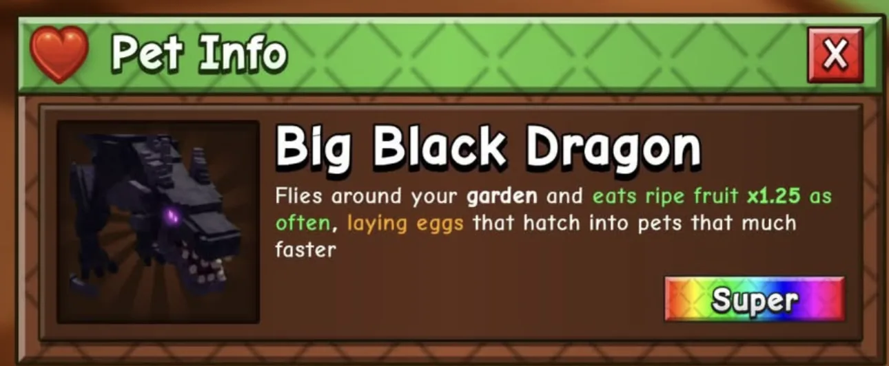 Big Black Dragon Fast Delivery (Super)