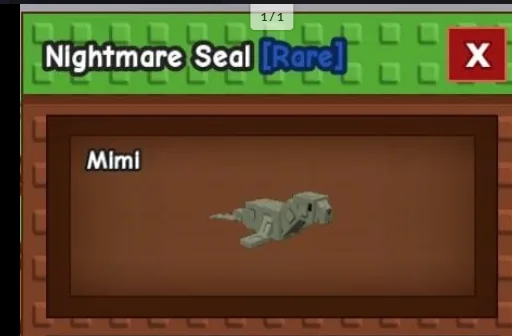 NIGHTMARE HUGE SEAL 80KG + AGE 100 TITANIC SEAL TITAN SEAL NIGHTMARE SEAL SEAL 80 KG KG — Account account