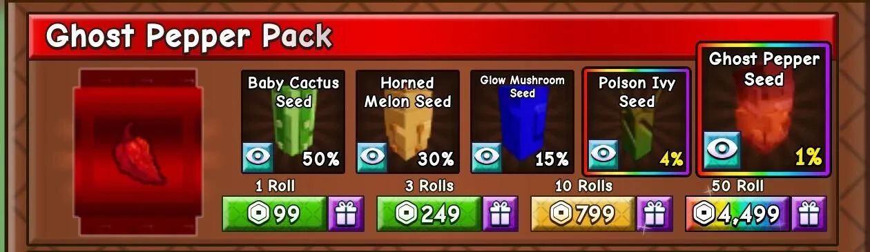 Ghost Pepper Pack x50 - Grow a Garden 2 4499r Fast Delivery Cheap — Account account