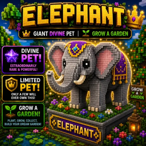 Elephant Giant Divine Pet Grow a Garden — Account account