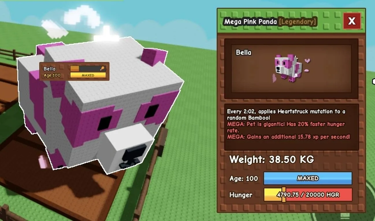 Huge MEGA Pink Panda - 38.50 KG (Age 100)