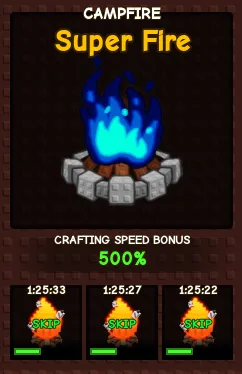 Campfire Event tier 5 Super Campfire Carry for 24hrs Good for Crafting And Grinding — Account account