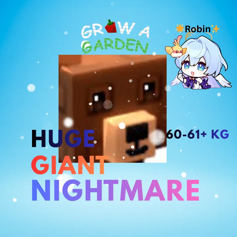 HUGE Nightmare GIANT Grizzly Bear -60-61+KG - Collector Edition - Grow a Garden — Account account