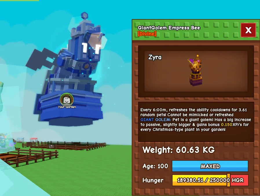 60kg+ GiantGolem Empress Bee — Account account