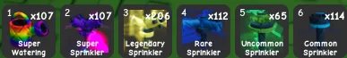 High KG Plants Bundle x10 Each Sprinkler in game and 10 Super Watering Can IINSTADELIVERY ON NOW — Account account