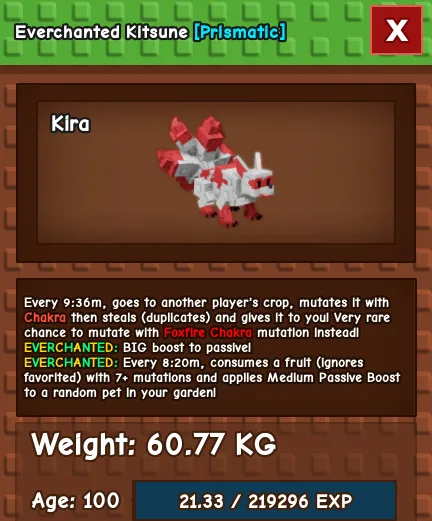 Kitsune(60.77 kg) everchanted