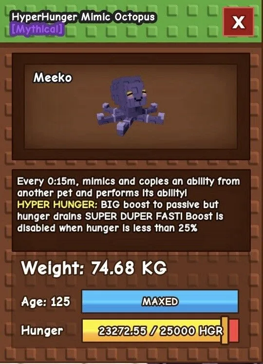 Hyper Hunger Mimic Octopus — Account account