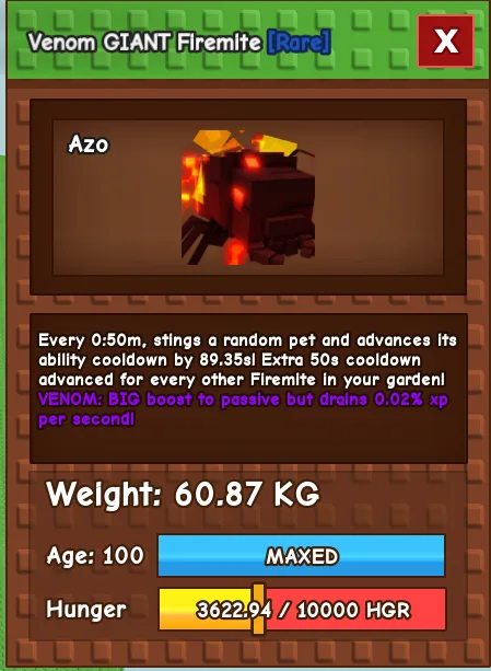 60kg+ Venom GIANT Firemite super handsome — Account account