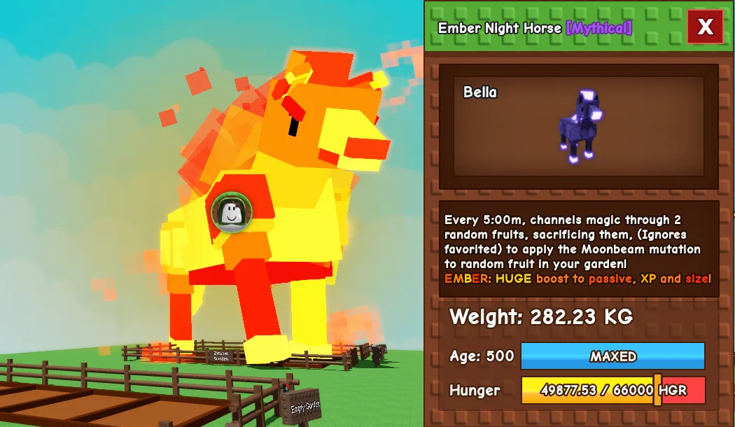 280.92kg+ Ember Night Horse