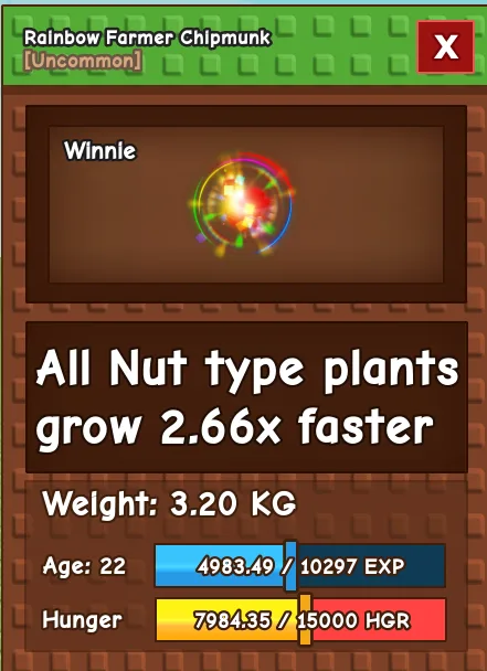 Rainbow Hatched Farmer Chipmunk — Account account