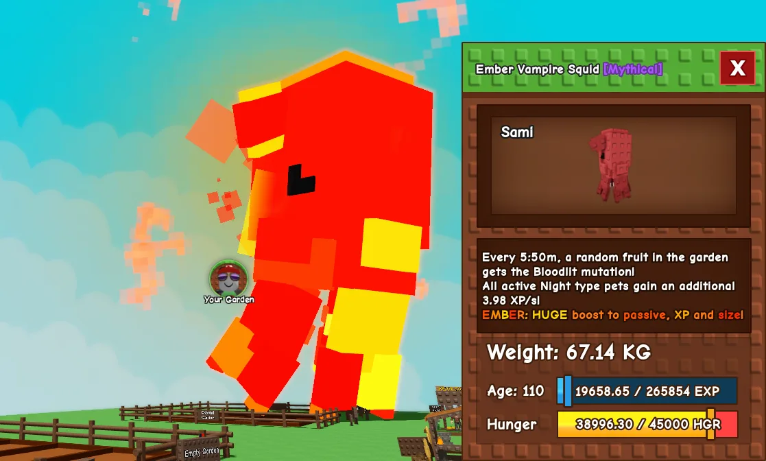 67.14kg Age 110 Ember Vampire Squid