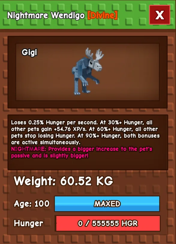 HUGE WENDIGO NM / VENOM / EVER 60KG - 61KG — Account account