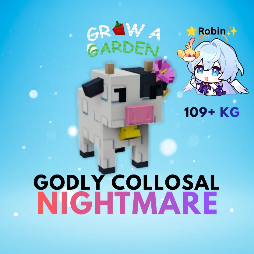 GODLY Collosal Nightmare Dairy Cow - 109+KG - Grow a Garden
