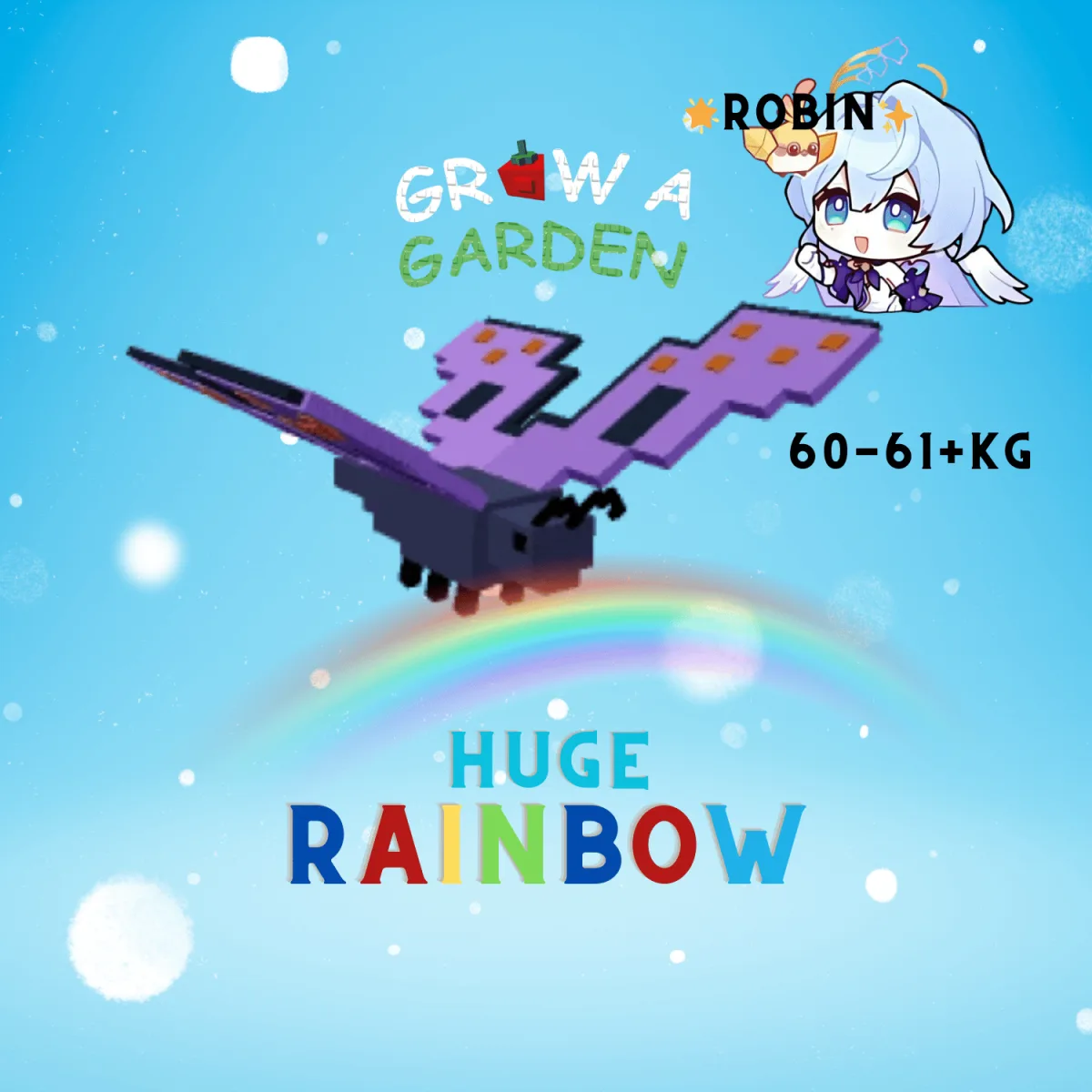 HUGE Rainbow Butterfly - 60-61+ KG - Grow a Garden — Account account