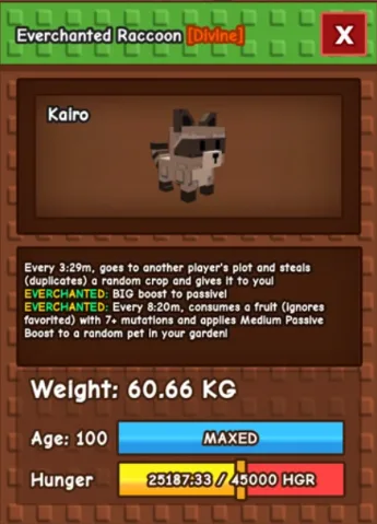 Everchanted Raccoon 60.66Kg — Account account