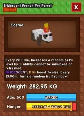 280KG+ French Fry Ferret Age 500 - Titanic FFF