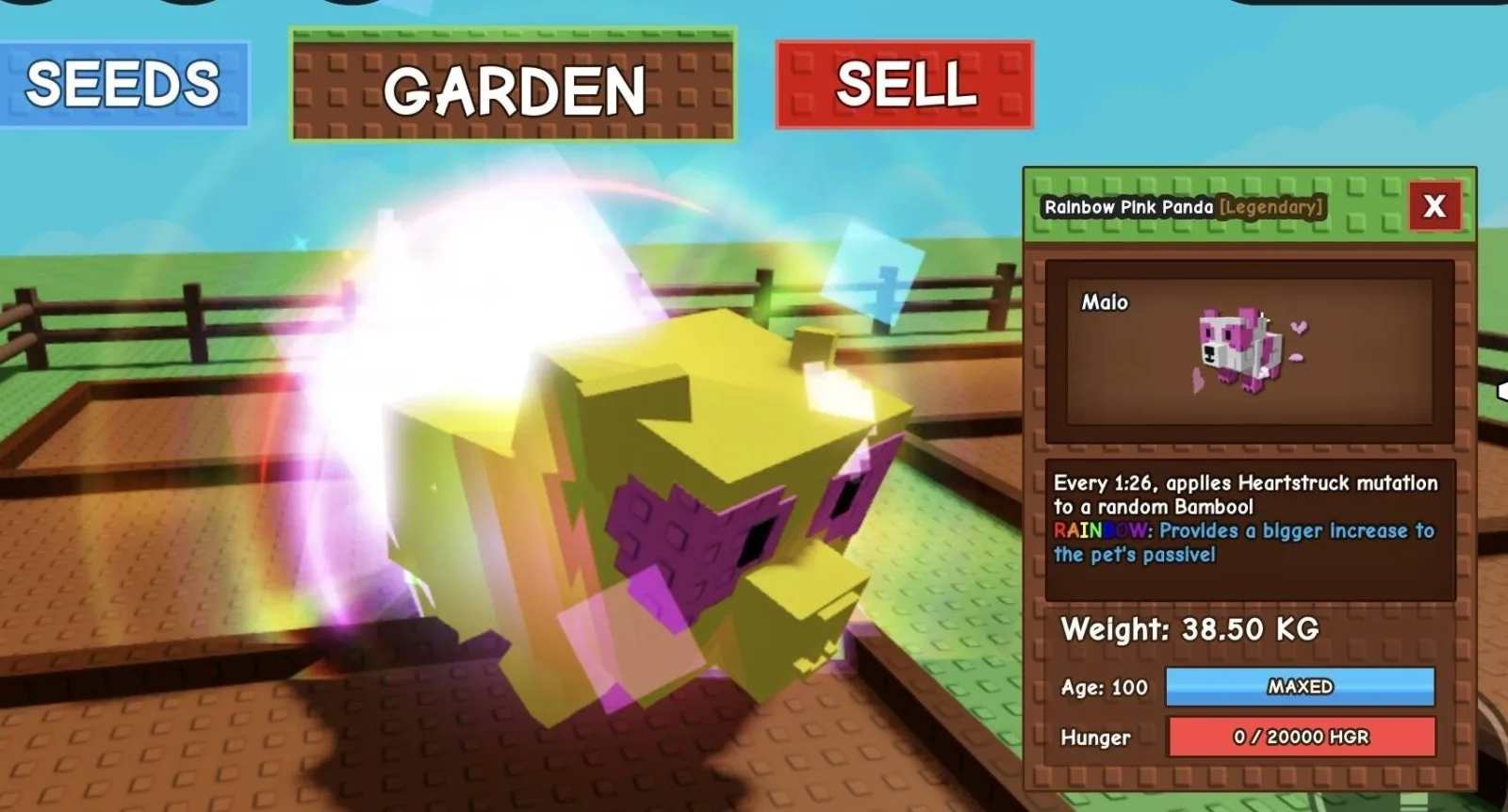 Huge RAINBOW Pink Panda - 38.50 KG (Age 100)
