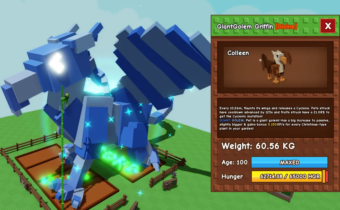Griffin 60Kg+ Age 100 GiantGolem Titanic Huge