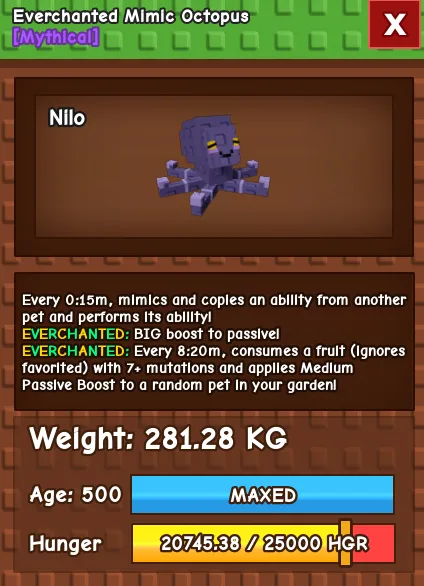 278KG-282KG MIMIC OCTOPUS NIGHTMARE / EVERCHANTED / VENOM!