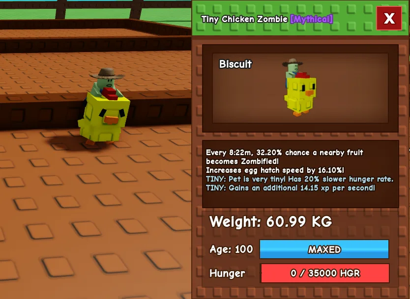 60kg+ Tiny Chicken Zombie Cute Farming — Account account