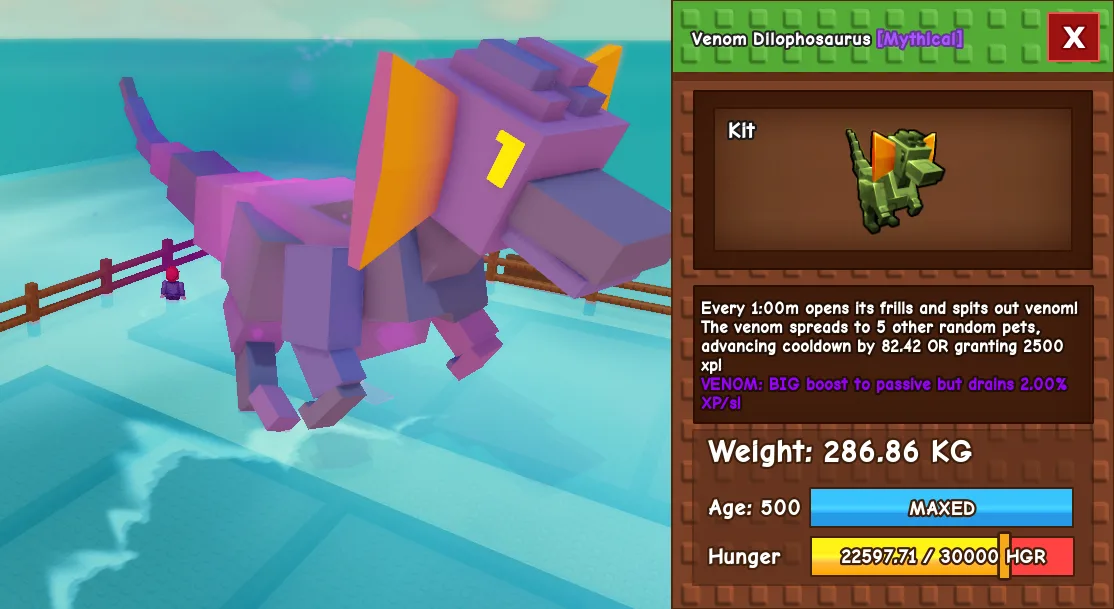 283.57kg+ Venom Dilophosaurus