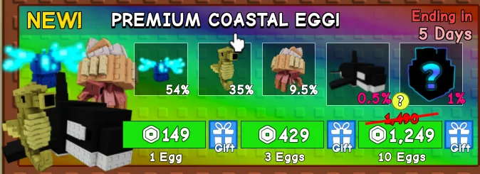 100x Premium COASTAL EGGS